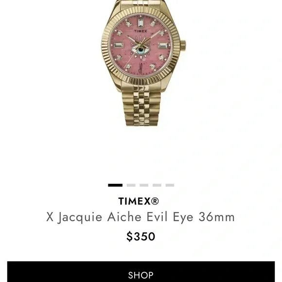 Timex x Jacquie Aiche evil eye Gold Watch with Eye Motif - Picture 5 of 12